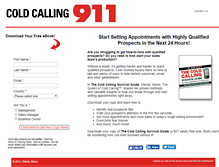 Tablet Screenshot of coldcalling911.com